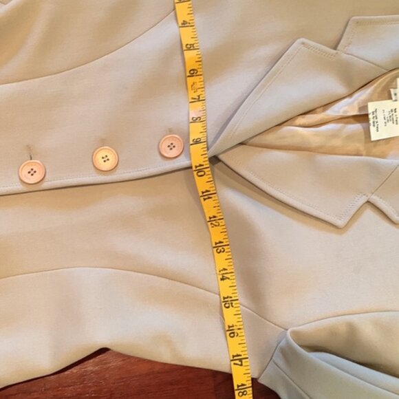 VERTIGO Paris Light Tan Blazer Signature Buckles Lined Career Elegant Vintage S - Picture 7 of 9